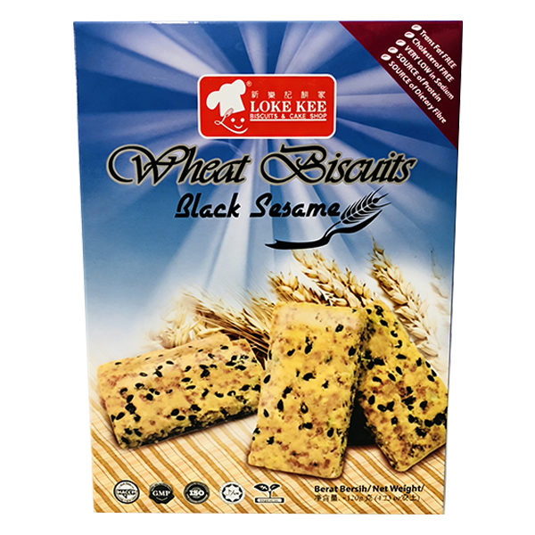 Wheat Fiber Biscuits (Black Sesame)